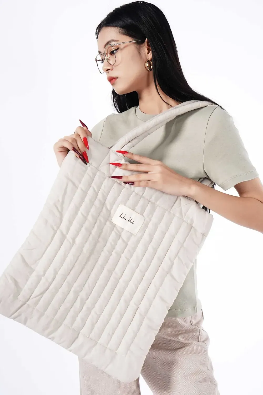 Túi tote chần bông