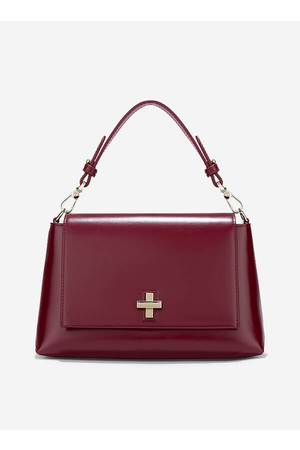 Túi xách tay nắp gập phối khóa xoay