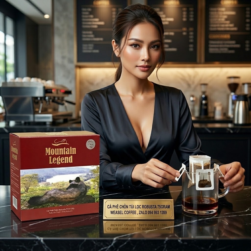 Cà phê Chồn túi lọc Robusta 75gr