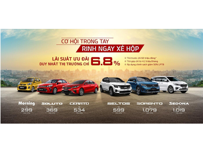 Tưng Bừng Mùa Mua Sắm, Sở Hữu Xe Kia Trả Trước Chỉ Từ 60 Triệu Đồng