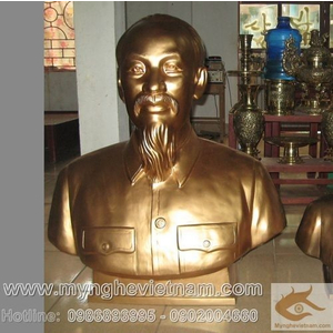 Tượng bác hồ cao 1m1, tượng bằng đồng trang trí hội trường