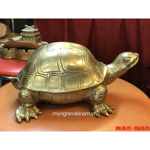 Tượng con rùa bằng đồng dài 20cm - rùa phong thủy chấn trạch