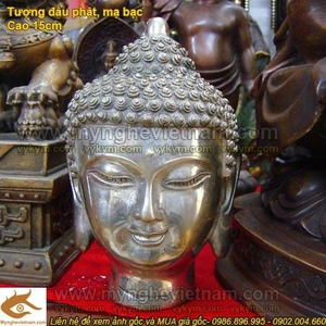 Tượng đầu Phật Tổ,Tượng đầu ốc, đầu phật mạ bạc,Đầu Phật Thích ca Mâu Ni