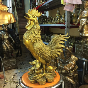 Tượng gà đồng kim kê cao 50cm