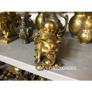 Tượng heo đồng cõng ngọc đeo túi tiền tài lộc