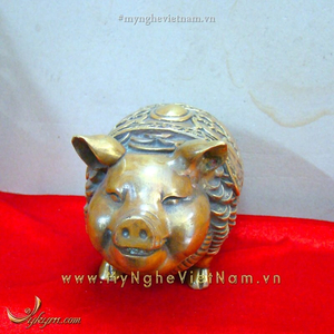 Tượng heo đồng dài 15cm
