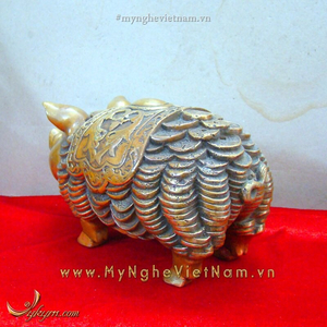 Tượng heo đồng dài 15cm