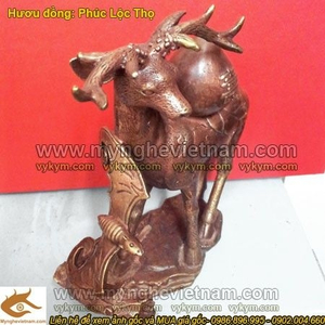 Tượng hươu đồng Phúc Lộc Thọ, hươu phong thủy