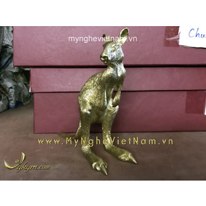Tượng Kangaroo chuột túi bằng đồng cao 15cm