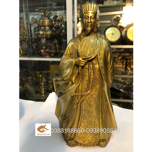 Tượng Khổng Minh bằng đồng cao 25cm