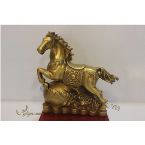 Tượng ngựa dẫm bao tiền 20cm