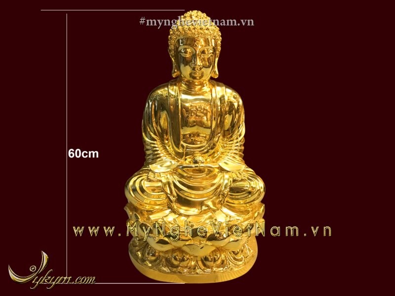 Tượng Phật A Di Đà bằng đồng mạ vàng cao cấp