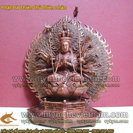 Tượng Phật bà nghìn mắt nghìn tay, phật bà thiên thủ thiên nhãn 25cm