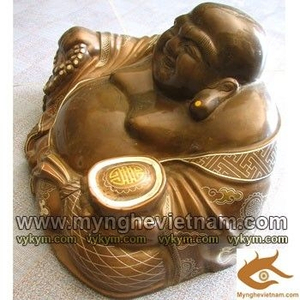 Tượng Phật Di Lạc khảm bạc tam khí