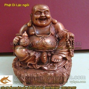 Tượng Phật Di Lạc ngồi cầm hồ lô cao 15cm
