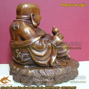 Tượng Phật Di Lạc ngồi cầm hồ lô cao 20cm