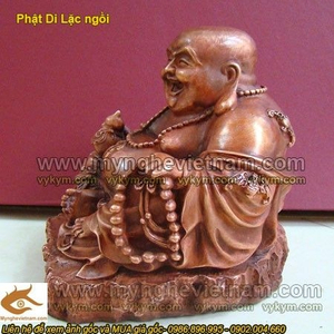 Tượng Phật Di Lạc ngồi cầm hồ lô cao 15cm