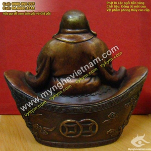 Tượng Phật Di Lặc ngồi kim bảo cao 15cm
