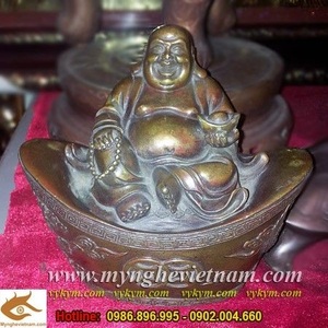 Tượng Phật Di Lặc ngồi kim bảo cao 15cm