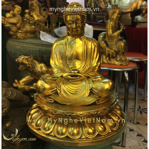 Tượng Phật cao 50cm bằng đồng vàng