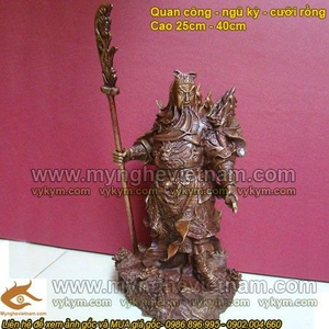 Tượng Quan Công cưỡi rồng cao 25cm, Tượng Quan Vân Trường