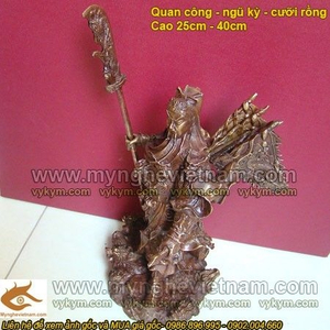 Tượng Quan Công cưỡi rồng cao 25cm, Tượng Quan Vân Trường