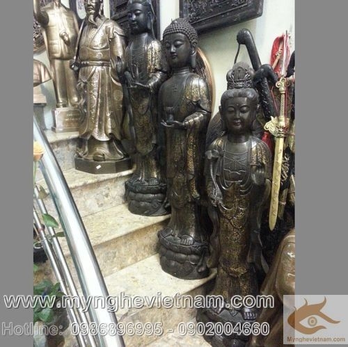 Tượng tam thánh phật, tây phương tam thánh cao 1m