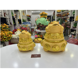 Tượng thiềm thừ ngồi hủ vàng