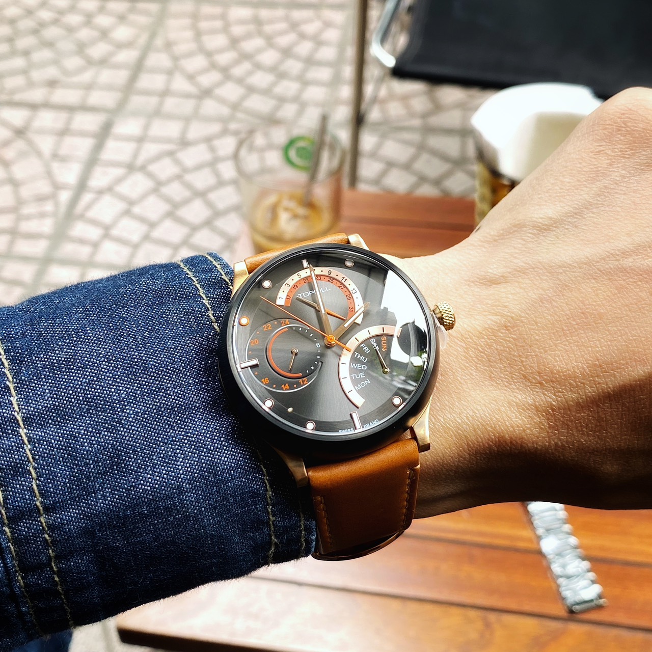 Đồng Hồ Nam Tophill Thụy Sĩ TV007G Chính Hãng