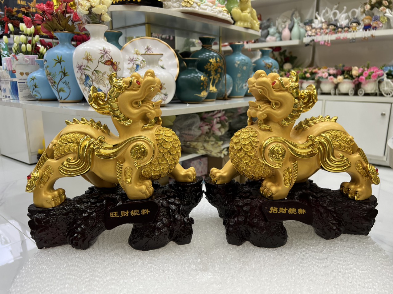 Cặp tỳ hưu màu vàng cát