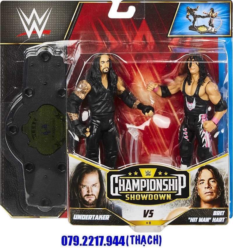 WWE UNDERTAKER & BRET HIT MAN HART - BATTLE PACK CHAMPIONSHIP SHOWDOWN SERIES 8