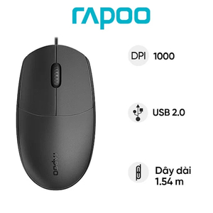 Chuột máy tính Rapoo N100 (Đen)