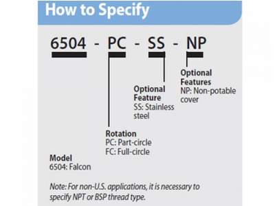 ĐẦU PHUN ROTOR FALCON 6504 SERIES