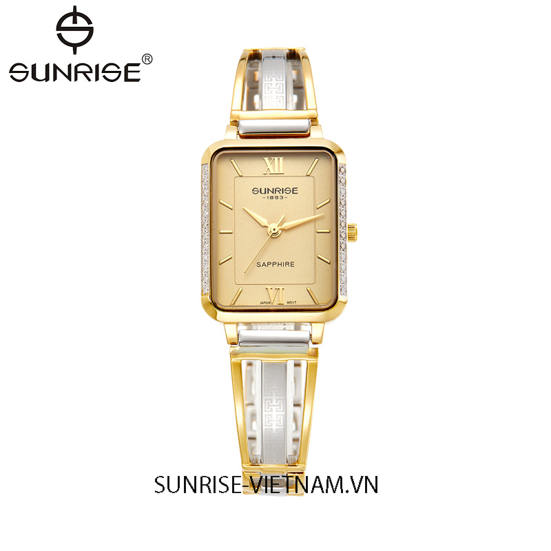 Đồng hồ nữ Sunrise 9936AA dây lắc mặt đính đá - Đồng hồ Hàn Quốc