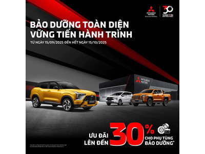 ƯU ĐÃI BẢO DƯỠNG TOÀN DIỆN MITSUBISHI LONG BIÊN THÁNG 09/2025
