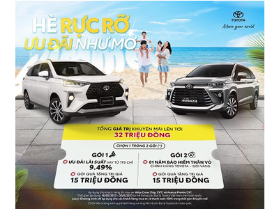 Ưu đãi chào hè dành cho khách hàng mua xe Veloz Cross & Avanza Premio và xe Vios tháng 6/2023 từ Đại Lý Xe - Toyota Mỹ Đình