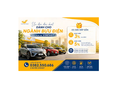 🎉 ƯU ĐÃI ĐẶC BIỆT DÀNH CHO CBNV TỔNG CÔNG TY BƯU ĐIỆN VIỆT NAM (VNPost) 🚗⚡ Bạn là CBNV hoặc Cán bộ lãnh đạo VNPost? Đây là cơ hội sở hữu ô tô điện