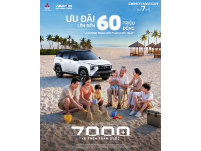 ƯU ĐÃI ĐẶC BIỆT THÁNG 06/2026 DÀNH CHO MITSUBISHI DESTINATOR ĐẠT DOANH SỐ 7000 XE