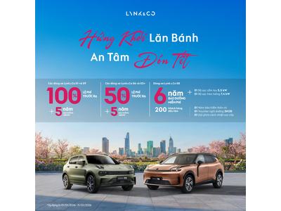 Ưu đãi Lynk & Co 06 tháng 1/2026 – Hỗ trợ 50% lệ phí trước bạ & bảo hiểm thân vỏ
