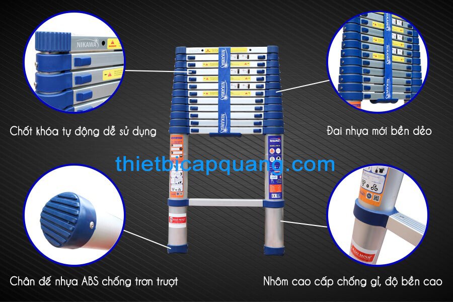 Ưu điểm của thang nhôm rút đơn Nikawa NK-48