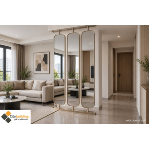 Mẫu vách gương đứng bo dài
