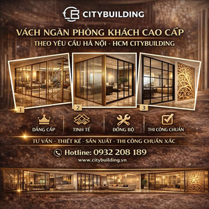 VÁCH NGĂN PHÒNG KHÁCH CAO CẤP THEO YÊU CẦU HÀ NỘI HCM CITYBUILDING