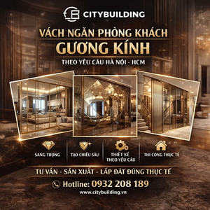VÁCH NGĂN PHÒNG KHÁCH CITYBUILDING GIẢI PHÁP ĐẸP HIỆN ĐẠI THEO YÊU CẦU
