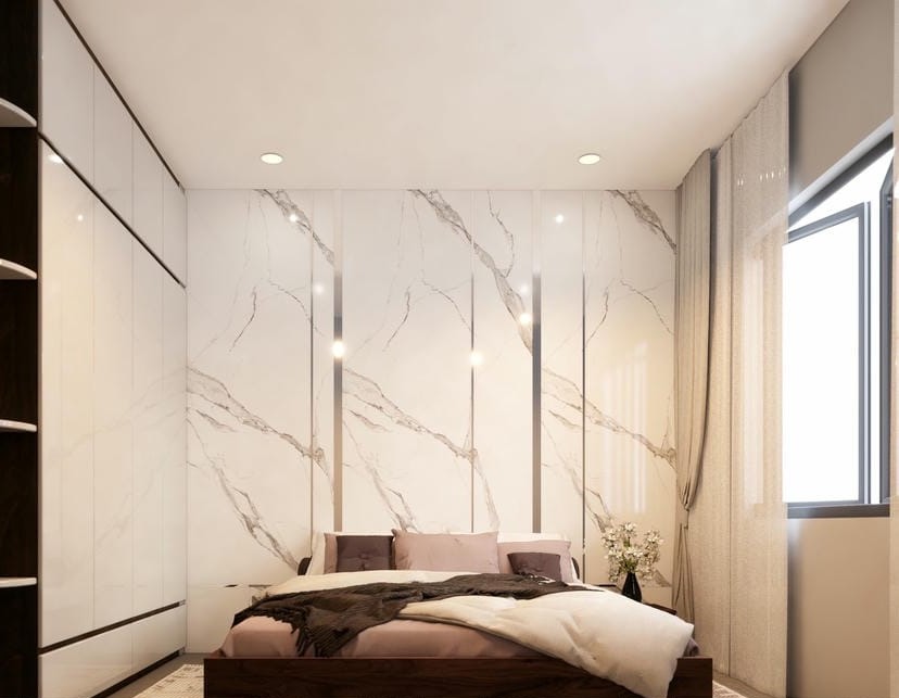 Tấm ốp sợi than tre HT- VÂN ĐÁ 8mm