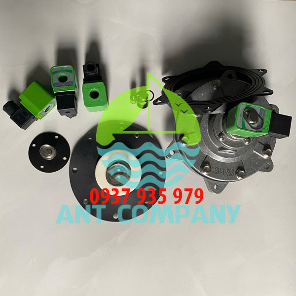 Van điện từ giũ bụi DN50 DMF-Y-50 CQD-Y-50 và Diaphragm kit, Solenoid coil, Pilot Plunger repair Kit