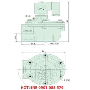 Van giũ bụi XQG-Z-35 loại khớp nối ren