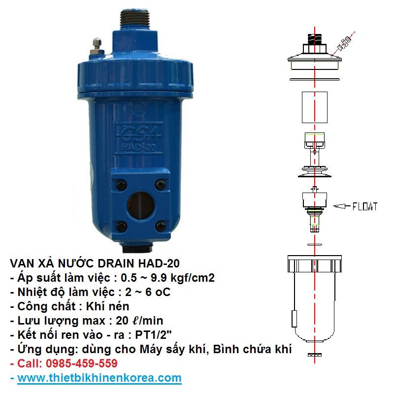 VAN XẢ NƯỚC TỰ ĐỘNG HAD-20