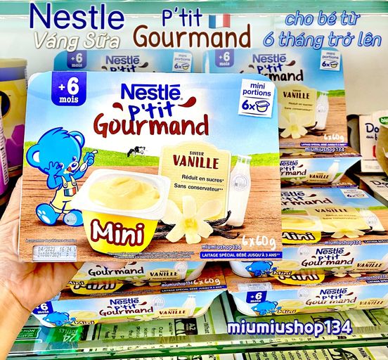 Váng Sữa Nestle vị Vani 6x60gr 🇫🇷