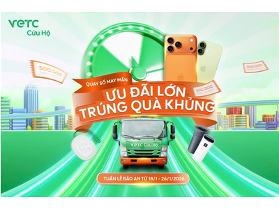 🚨 VETC CỨU HỘ CHÍNH THỨC KHỞI ĐỘNG: TUẦN LỄ BẢO AN – CHƯƠNG TRÌNH ƯU ĐÃI LỚN, TRÚNG QUÀ KHỦNG VỚI TỔNG GIÁ TRỊ GIẢI THƯỞNG TỚI 150 TRIỆU VNĐ Trong