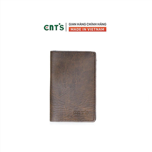 Ví da đựng passport hộ chiếu du lịch CNT VN18 sang trọng Nâu